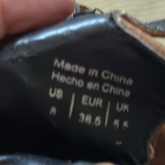 ALDO Faux suede lace up open peek toe brown stiletto heels sandals sz 8 - Picture 10 of 11